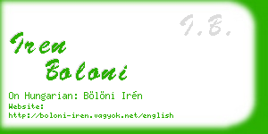 iren boloni business card