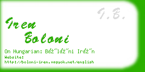 iren boloni business card